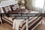 conjuno boho de seda marron con arbol de la vida