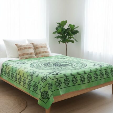 tapiz de algodon de ohm y budha decoracion cama