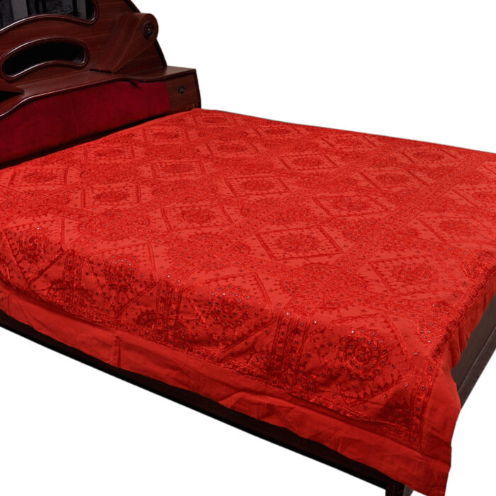 colcha roja espejitos