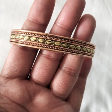 pulsera cobre diseño diamante 4