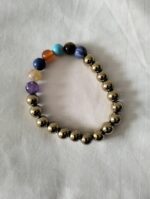 Pulsera 7 Chakras y Pirita Dorada 4