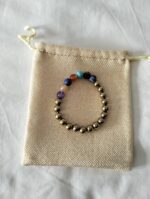 Pulsera 7 Chakras y Pirita Dorada 1