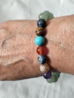 Pulsera 7 chakras y aventurina verde 1