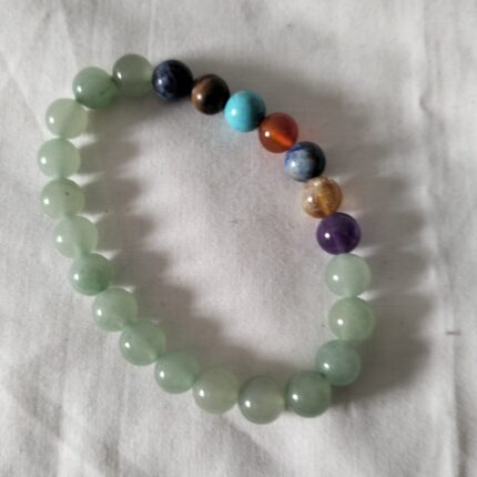 Pulsera 7 chakras y aventurina verde 3