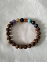 Pulsera 7 chakras y rudraksh 3